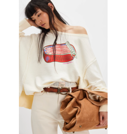 Free people Free People - Graphic Camden Pullover (Sardine Combo)