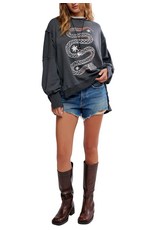 Free people Free People - Graphic Camden Pullover (Snake Combo)