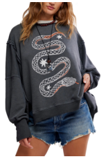 Free people Free People - Graphic Camden Pullover (Snake Combo)