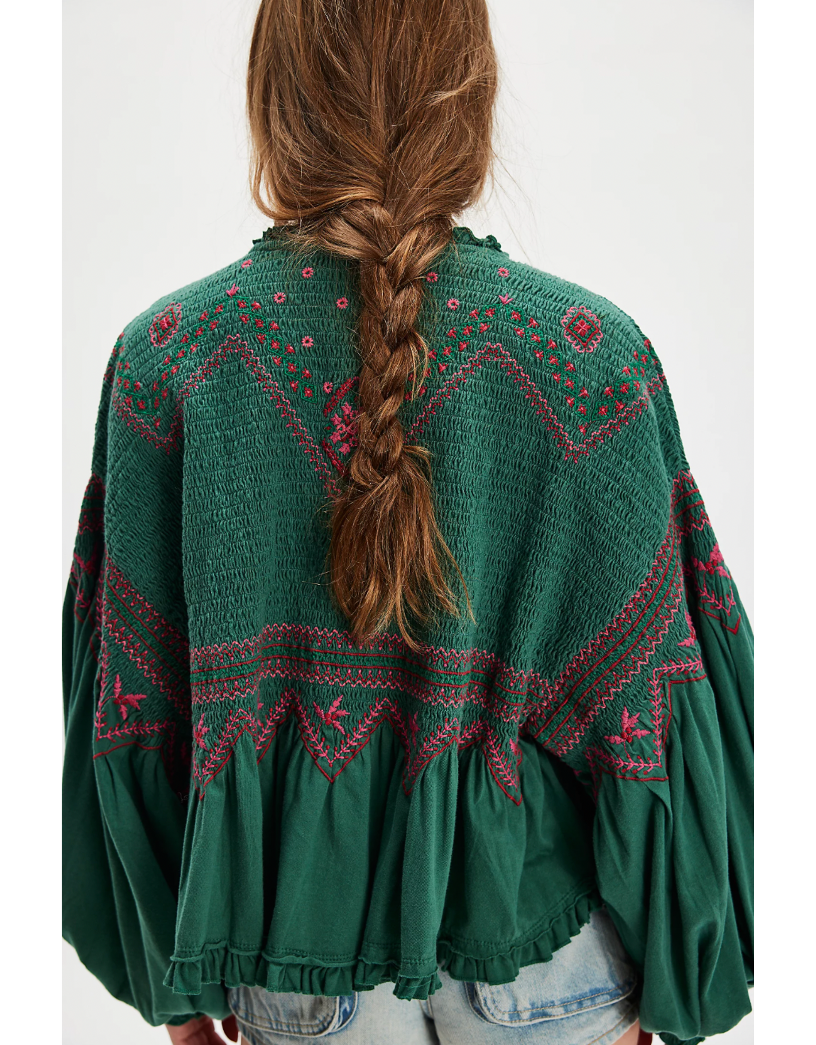 Free people Free People - Holly Long Sleeve Knit Top (Green)