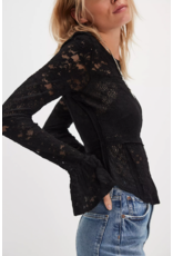 Free people Free People - Lace Layering Long Sleeve Top (Black)