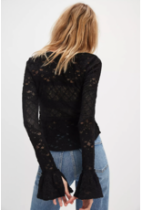 Free people Free People - Lace Layering Long Sleeve Top (Black)