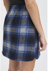ICHI ICHI - Wooly Check Skirt (Navy Peony)