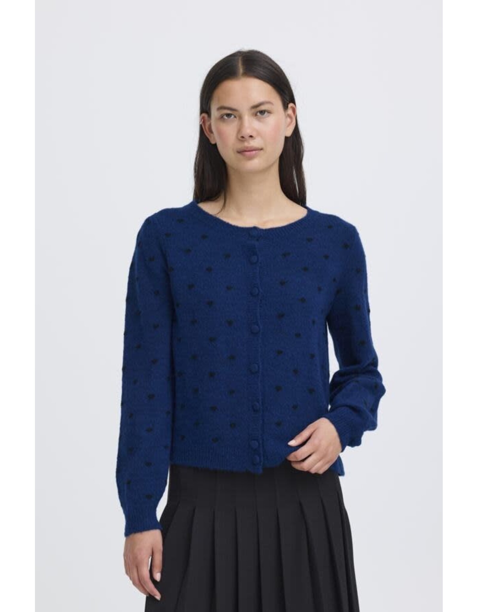 ICHI ICHI - Destine Cardigan (Navy Peony)