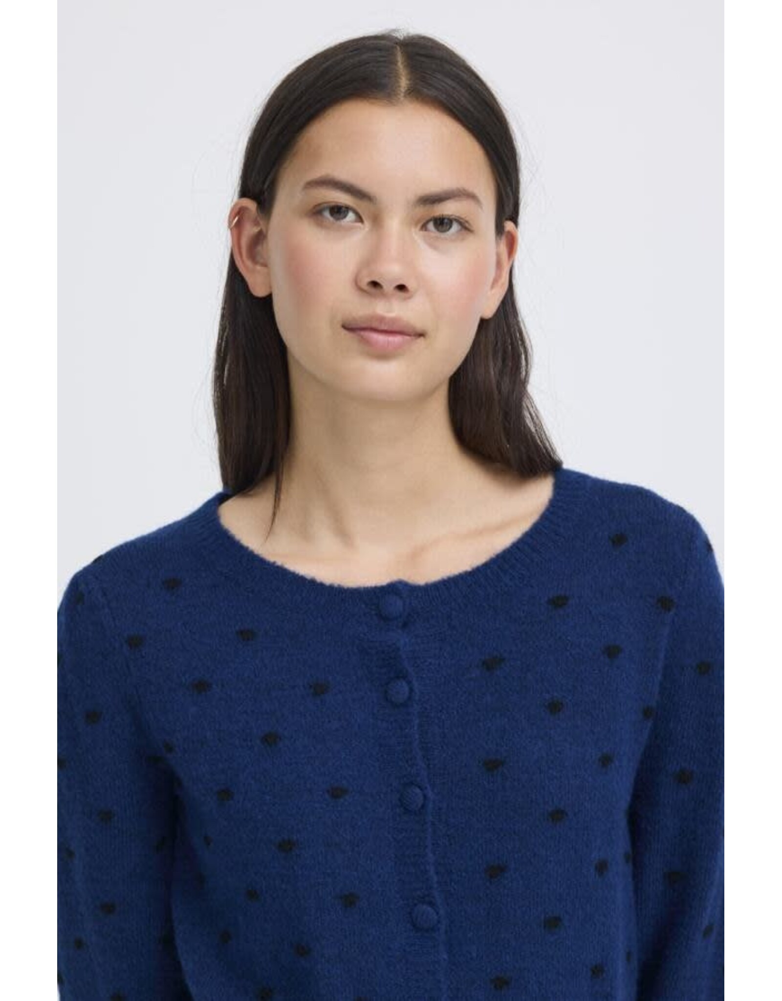 ICHI ICHI - Destine Cardigan (Navy Peony)