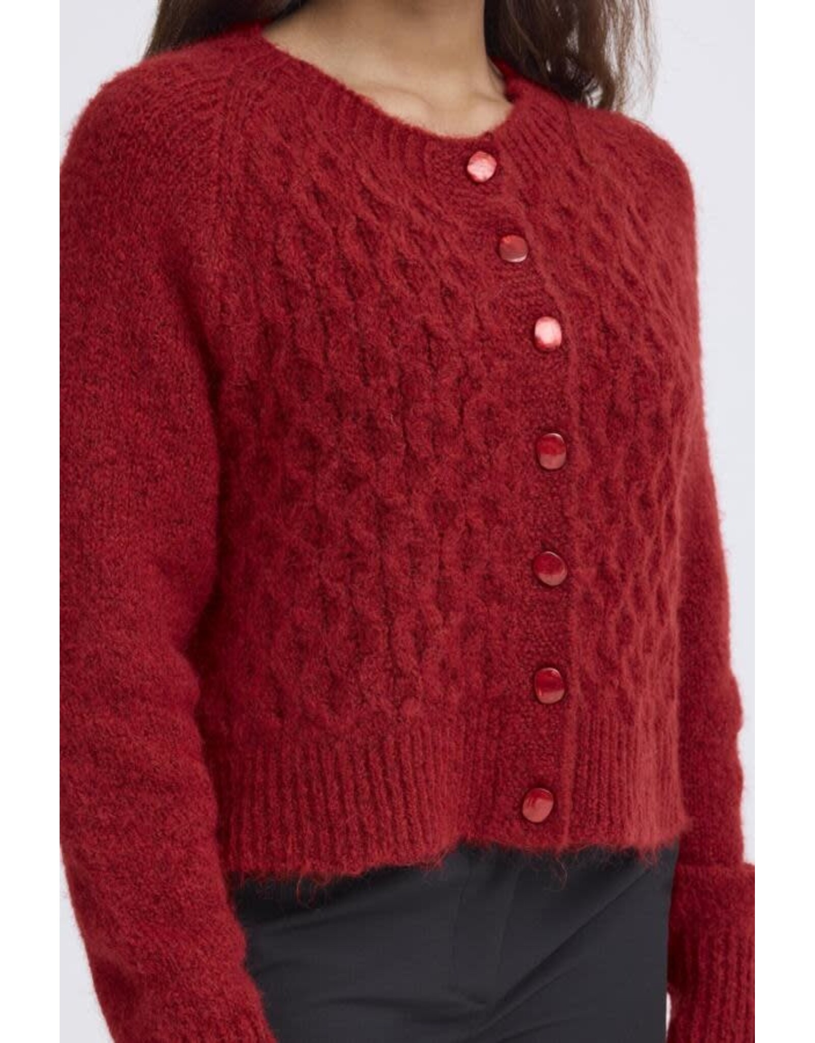 ICHI ICHI - Belablue Cardigan (Red Dahlia)
