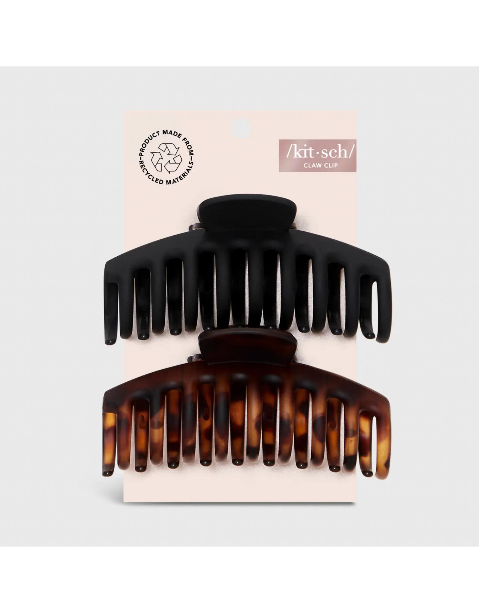 kitsch Kitsch - Recycled Plastic Oversized Matte Claw Clips 2pc Set
