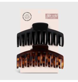 kitsch Kitsch - Recycled Plastic Oversized Matte Claw Clips 2pc Set