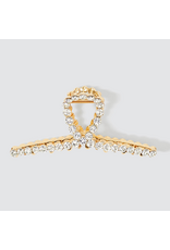 kitsch Kitsch - Metal Rhinestone Loop Claw Clip 1pc (Gold)