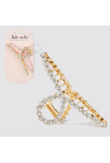 kitsch Kitsch - Metal Rhinestone Loop Claw Clip 1pc (Gold)