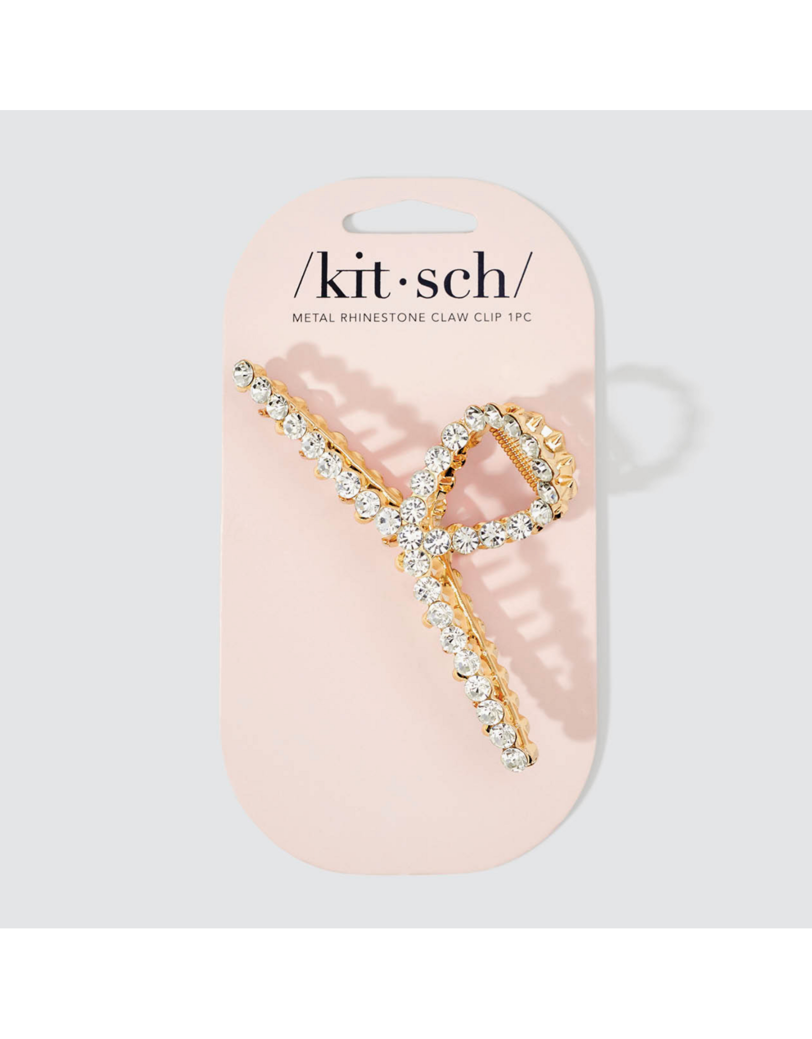 kitsch Kitsch - Metal Rhinestone Loop Claw Clip 1pc (Gold)