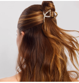 kitsch Kitsch - Metal Rhinestone Loop Claw Clip 1pc (Gold)