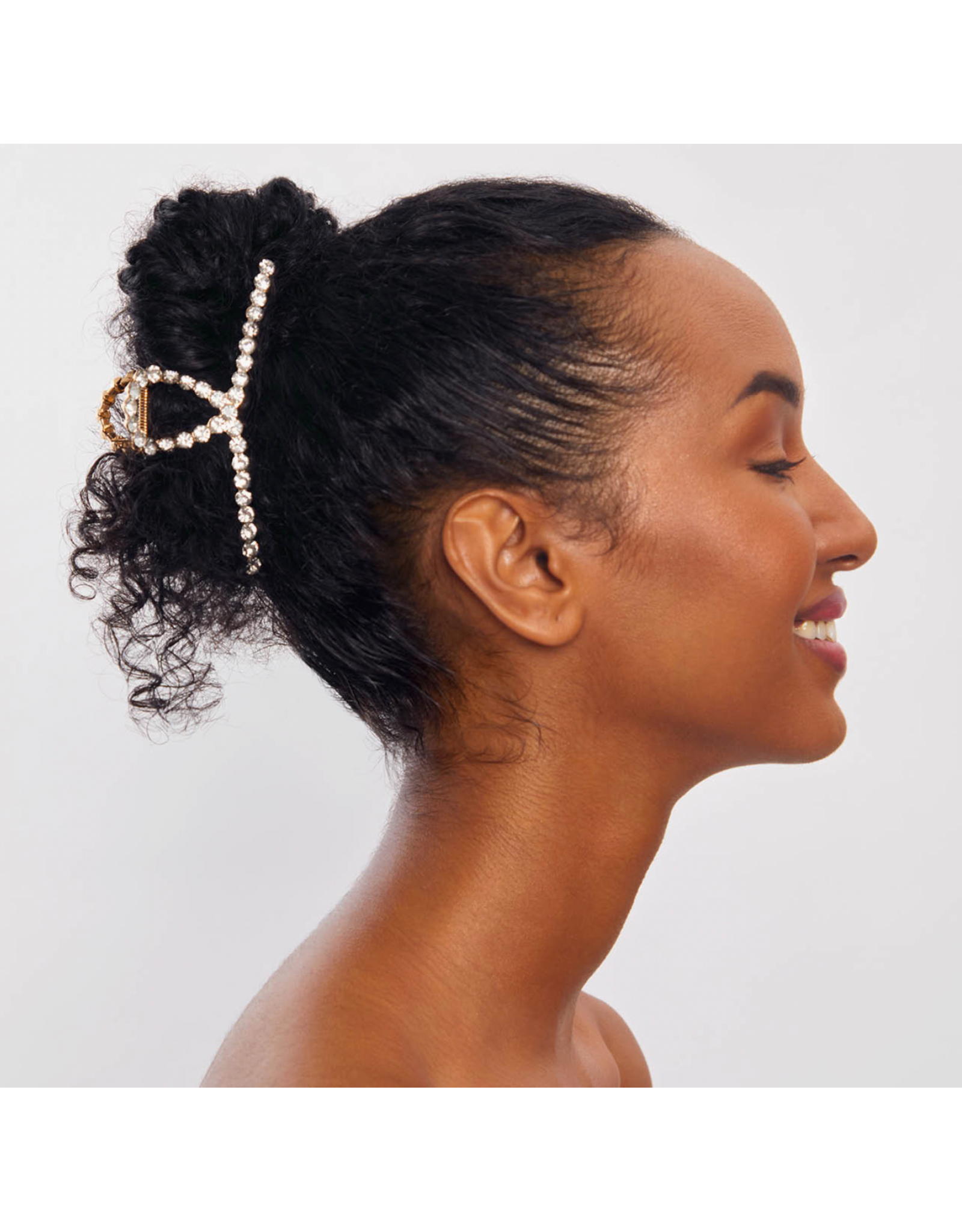 kitsch Kitsch - Metal Rhinestone Loop Claw Clip 1pc (Gold)