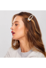 kitsch Kitsch - Metal Rhinestone Large Open Shape Hair Clip 1pc - Gold