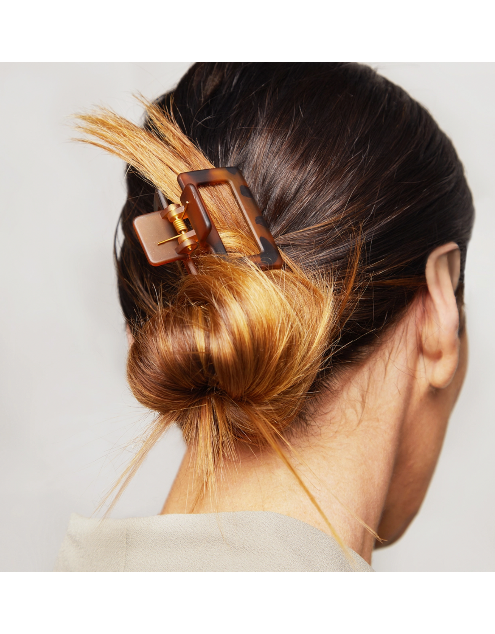 kitsch Kitsch - Recycled Plastic Assorted Claw Clips- Rectangle Open Shape