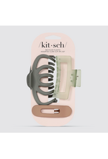 kitsch Kitsch - Recycled Plastic Assorted Claw Clip Set 3pc (Octopus)