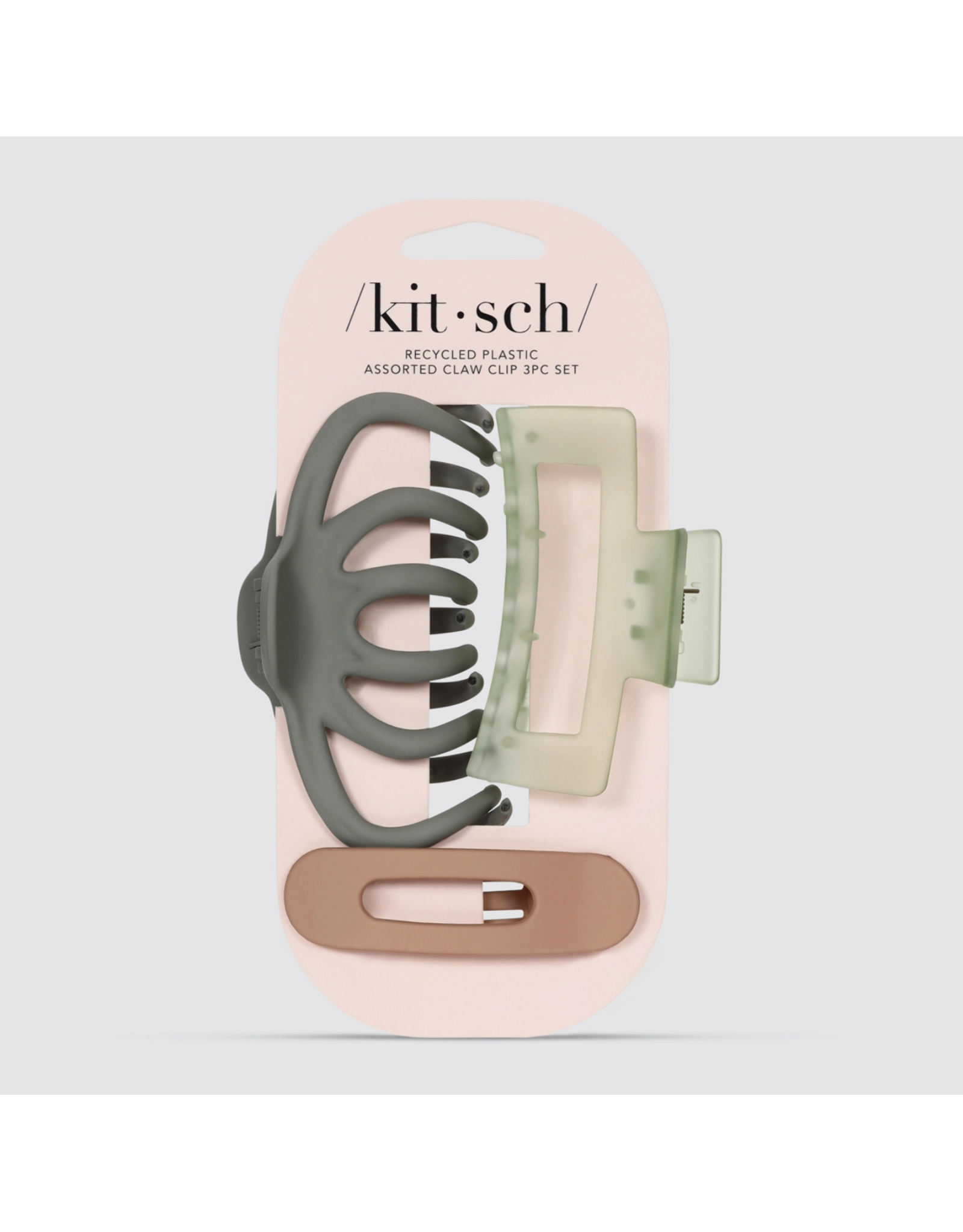 kitsch Kitsch - Recycled Plastic Assorted Claw Clip Set 3pc (Octopus)