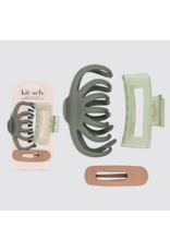 kitsch Kitsch - Recycled Plastic Assorted Claw Clip Set 3pc (Octopus)