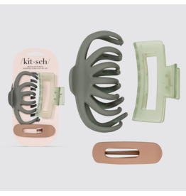 kitsch Kitsch - Recycled Plastic Assorted Claw Clip Set 3pc (Octopus)