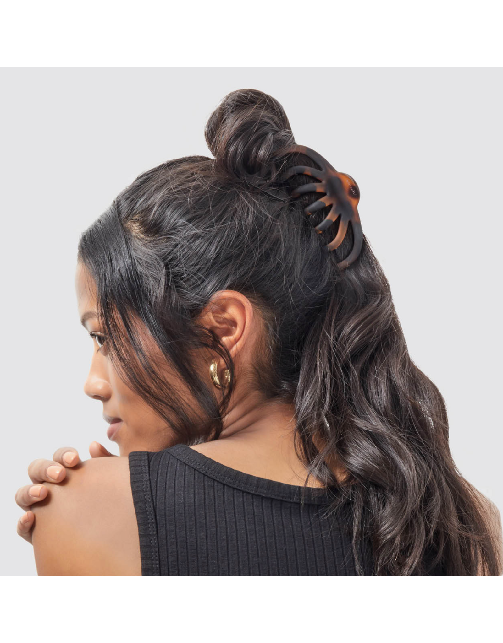 kitsch Kitsch - Recycled Plastic Octopus Claw Clips 2pc (Black and Tortoise)