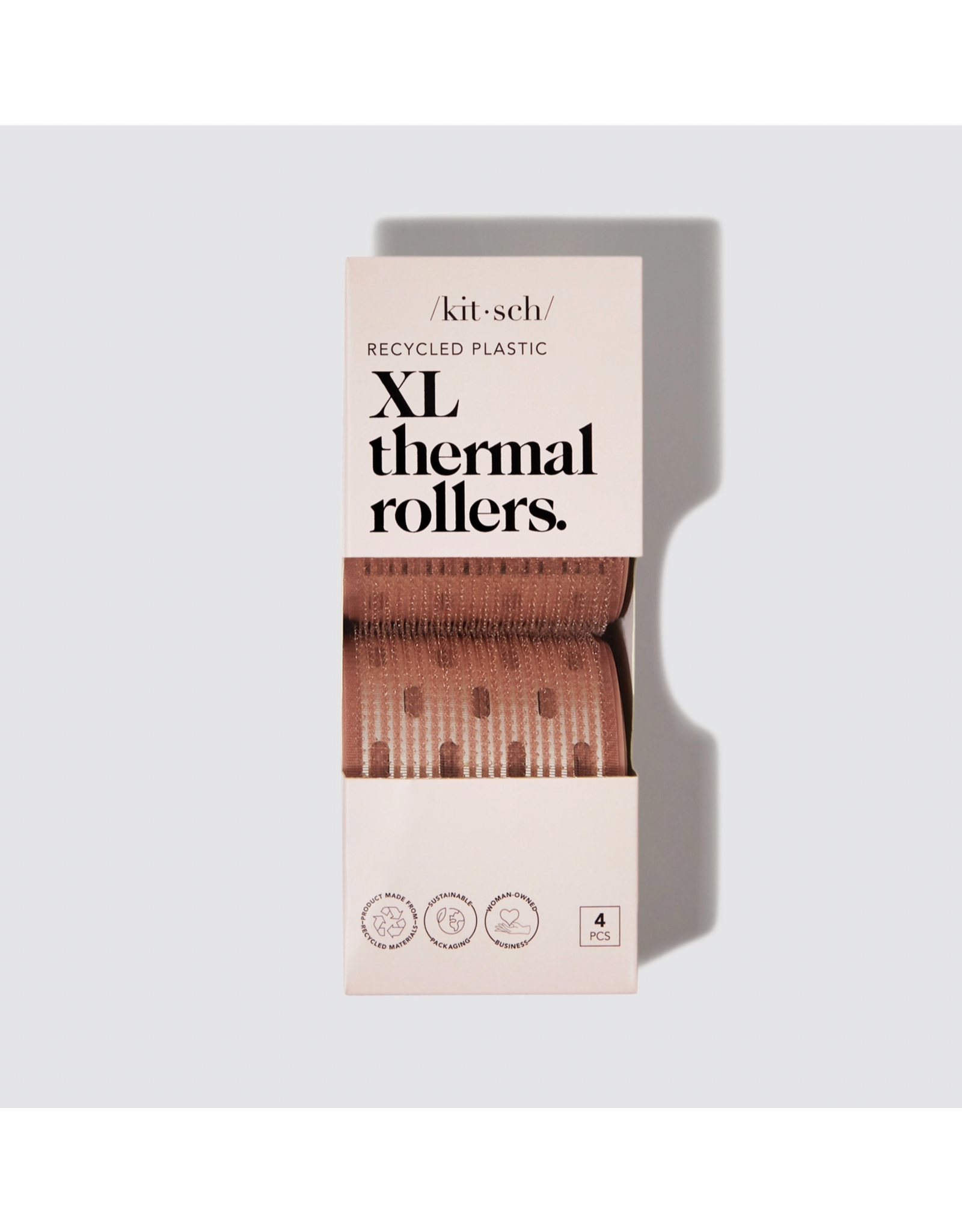 kitsch Kitsch - Recycled Plastic XL Thermal Rollers 4pc Set (Terracotta)