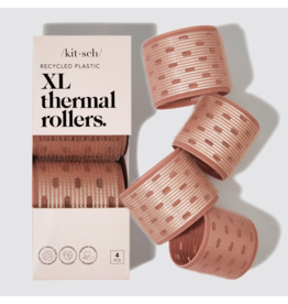 kitsch Kitsch - Recycled Plastic XL Thermal Rollers 4pc Set (Terracotta)