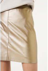 Garcia Garcia - Metallic Faux Leather Skirt (Bronze Gold)