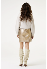 Garcia Garcia - Metallic Faux Leather Skirt (Bronze Gold)