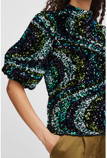 b.young b.young - Samio blouse - Sequince (black mix)