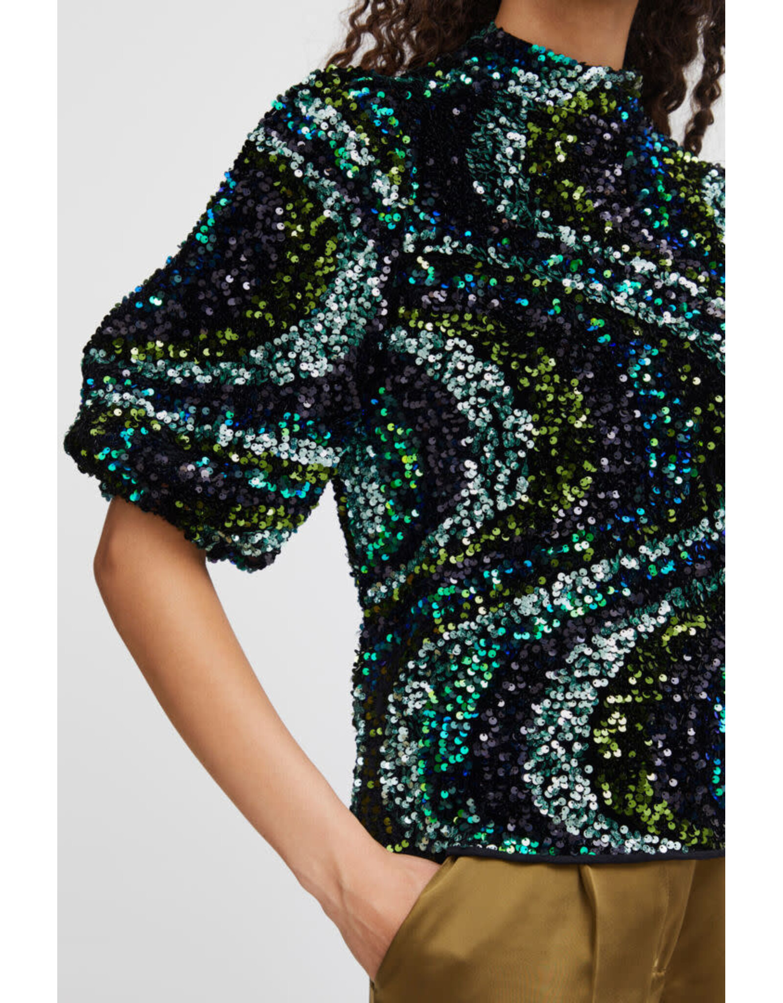 b.young b.young - Samio blouse - Sequince (black mix)