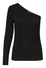 Kaffe Kaffe - Ronia asymmetric tee (black deep)