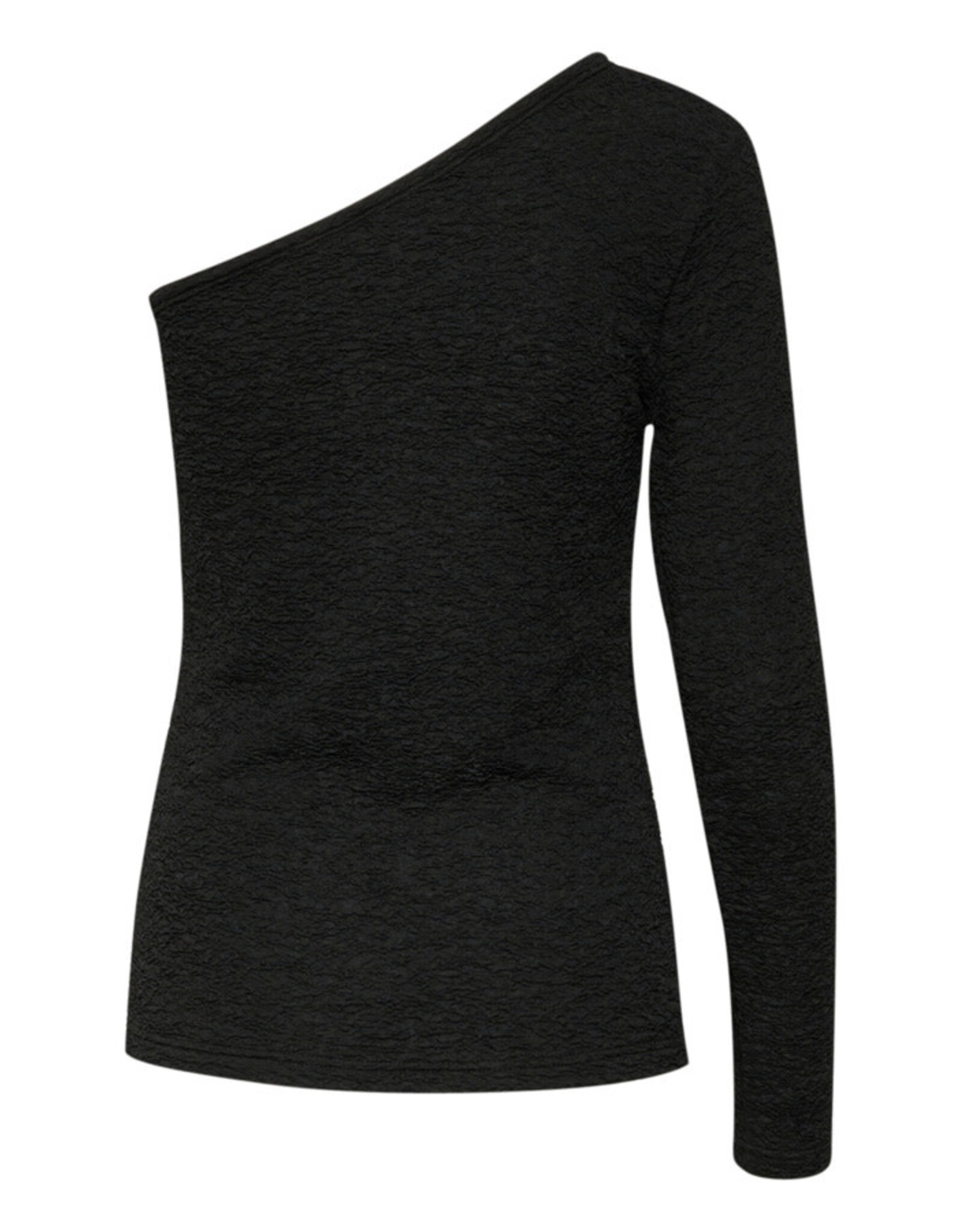 Kaffe Kaffe - Ronia asymmetric tee (black deep)