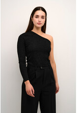 Kaffe Kaffe - Ronia asymmetric tee (black deep)