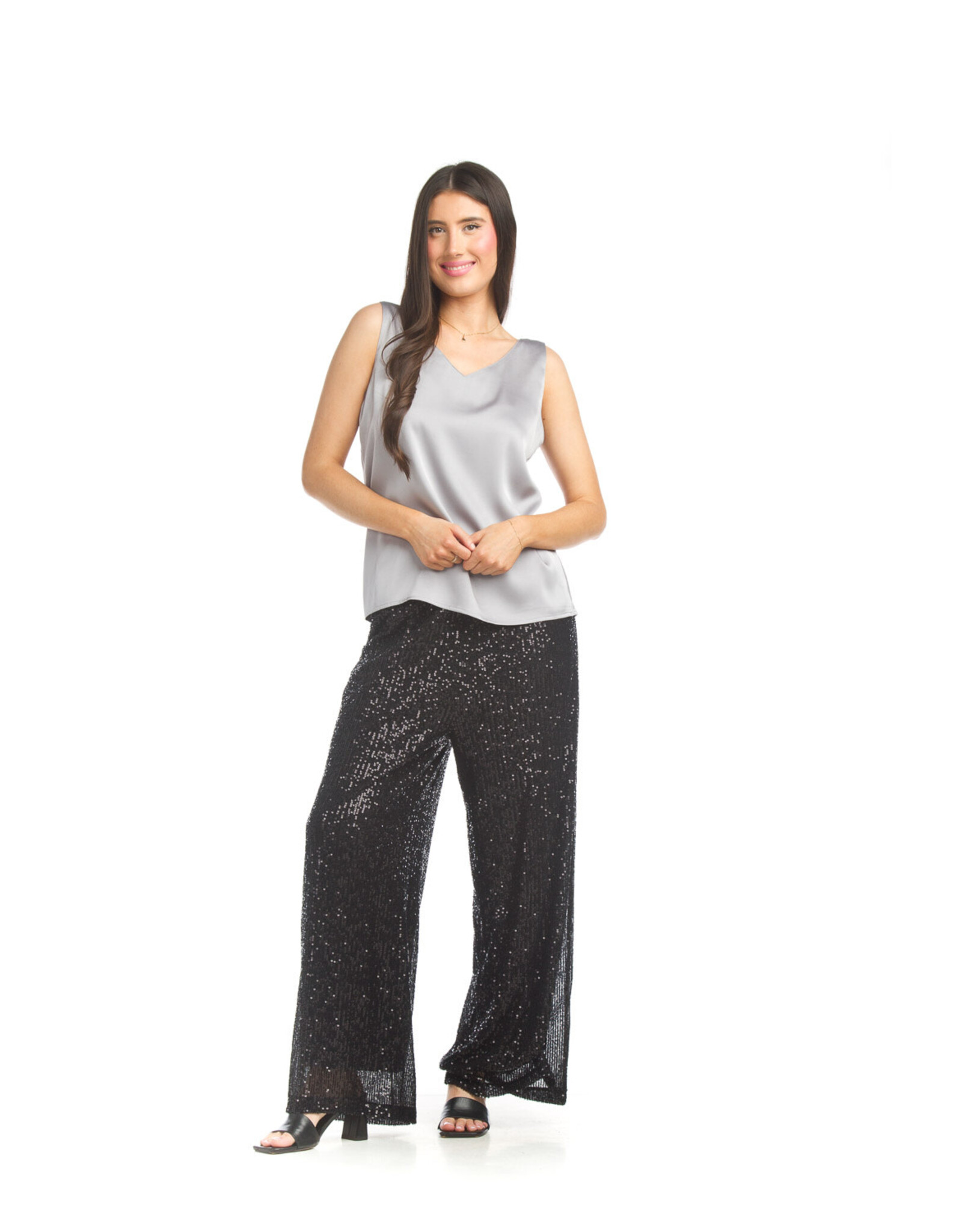 Papillon Papillon - Satin Strappy Cami (Silver)