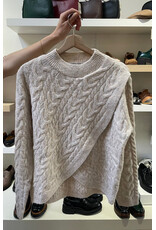 Papillon Papillon - Cable Knit Cross Over Sweater (Oatmeal)