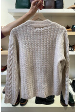 Papillon Papillon - Cable Knit Cross Over Sweater (Oatmeal)