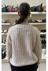 Papillon Papillon - Cable Knit Cross Over Sweater (Oatmeal)