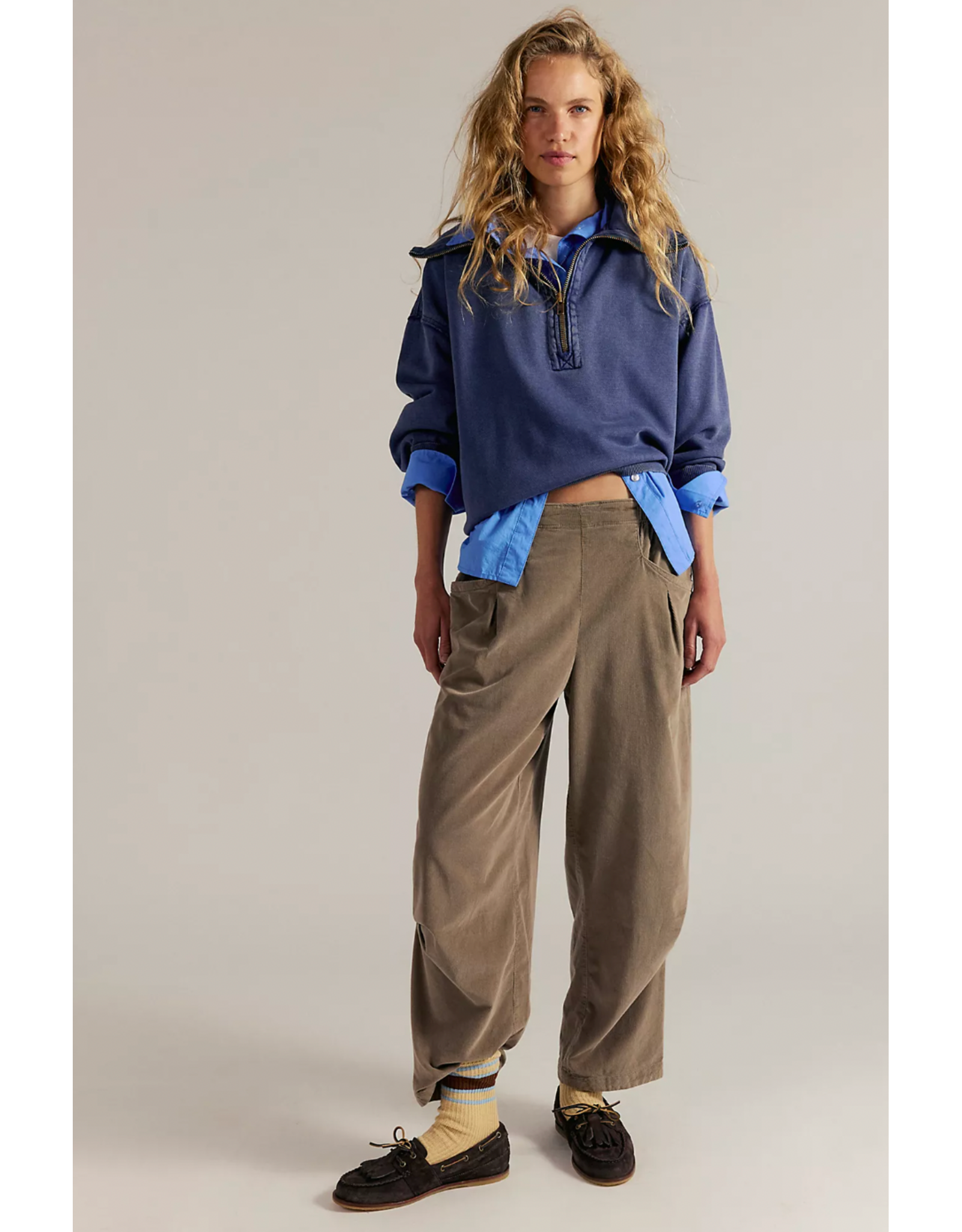 Free people Free People - Nice Choice Cord Pull-On Pants (Fossil Dune)