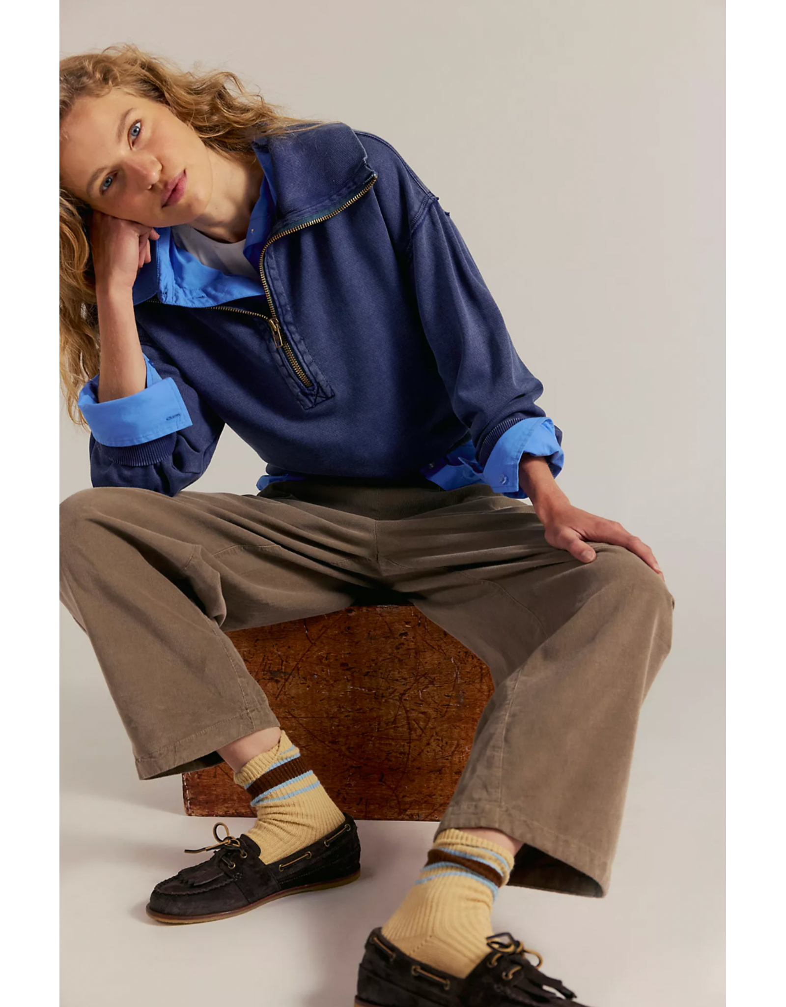 Free people Free People - Nice Choice Cord Pull-On Pants (Fossil Dune)