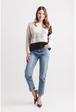 Papillon Papillon - Colour Block Sweater (Oatmeal)