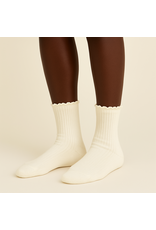 Pika & Bear Pika & Bear - "Mazzy" Crew Socks with Ruffled Edge Detail (2 pack)