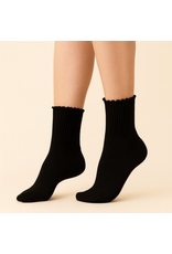 Pika & Bear Pika & Bear - "Mazzy" Crew Socks with Ruffled Edge Detail (2 pack)