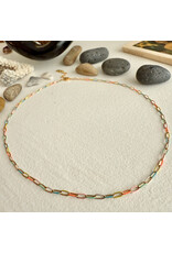 Pika & Bear Pika & Bear - "Bayside" Paperclip Chain Necklace in Enamel & Gold