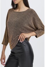 b.young b.young - Shiloh Cropped Sleeve Top (Gold)
