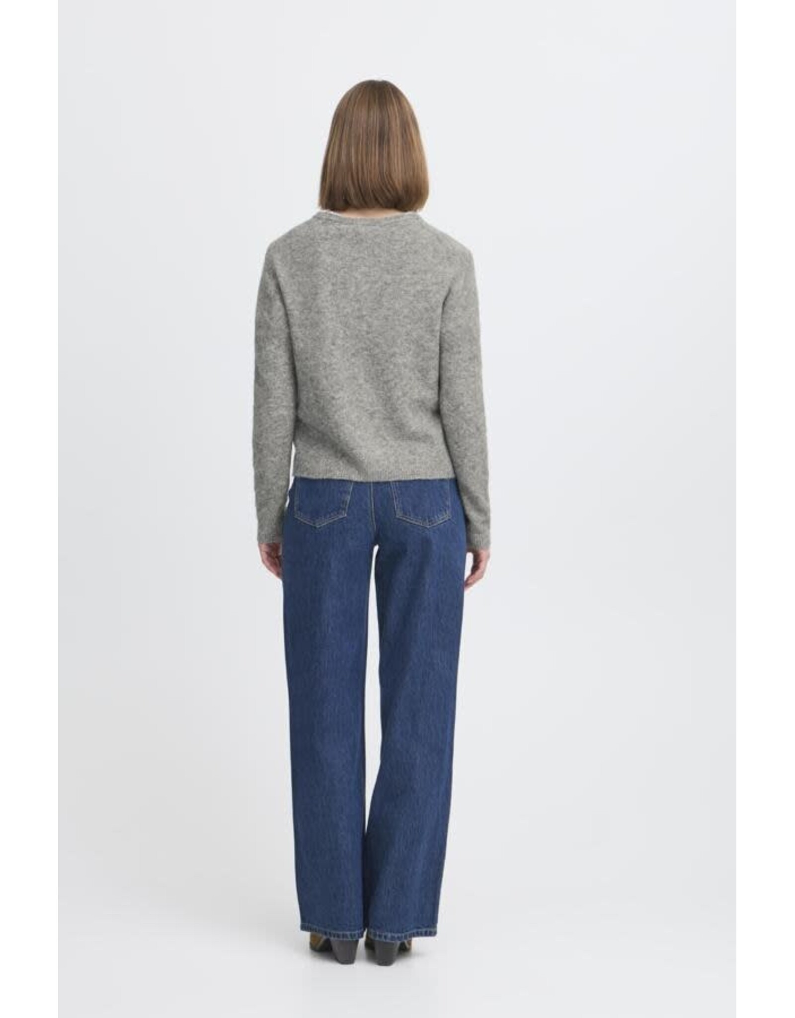 b.young b.young - Mea Cardigan (Mid Grey Melange)