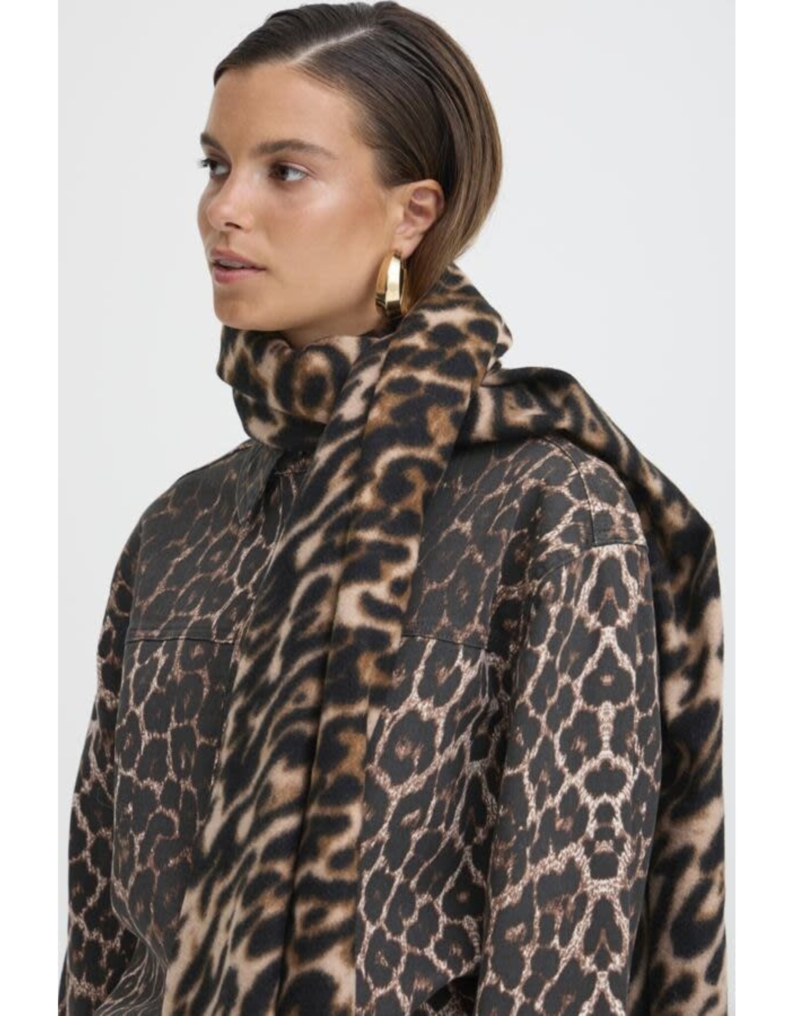 b.young b.young - Leopard Print Scarf
