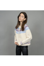 RD Style RD Style - Elfa Fair Aisle Crew Neck Cardigan (Cream)