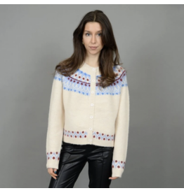 RD Style RD Style - Elfa Fair Aisle Crew Neck Cardigan (Cream)