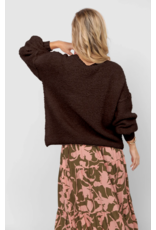 Sadie & Sage Sadie & Sage - Karlie Crewneck Pullover (Dark Brown)
