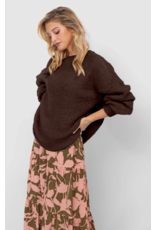 Sadie & Sage Sadie & Sage - Karlie Crewneck Pullover (Dark Brown)